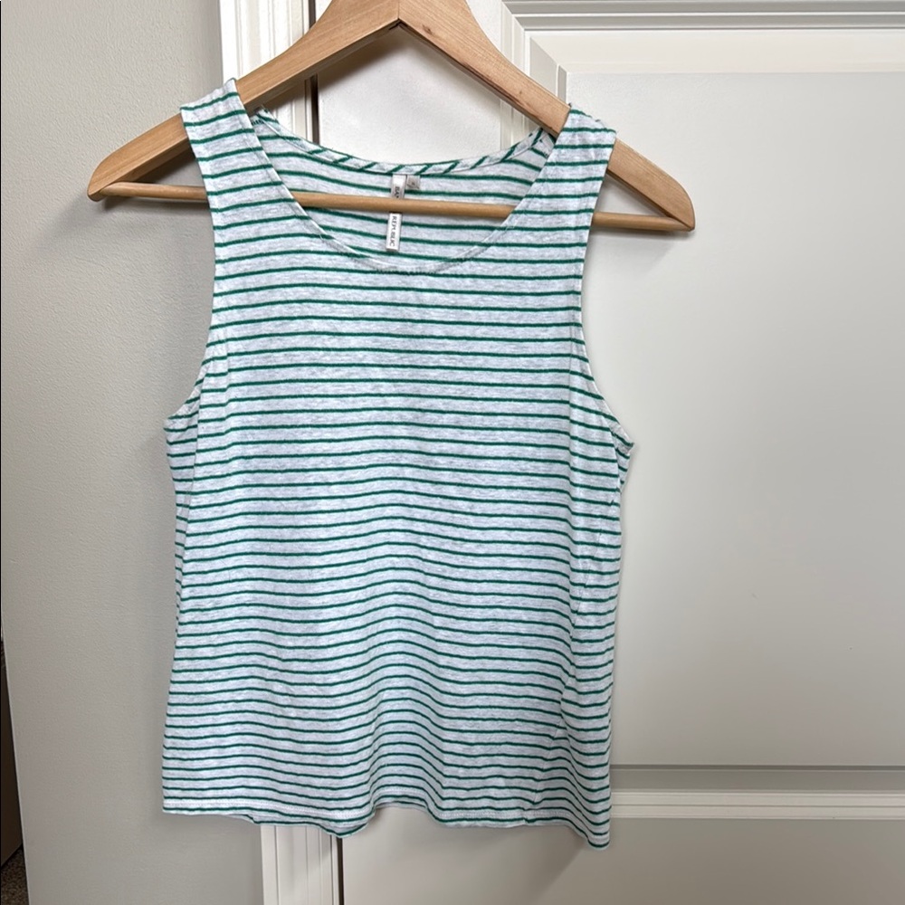 Banana republic brand! Striped Sleeveless Top - Green and White